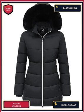 Women's Long Warm Winter Puffer Jacket Lightweight Quilted Down Coat